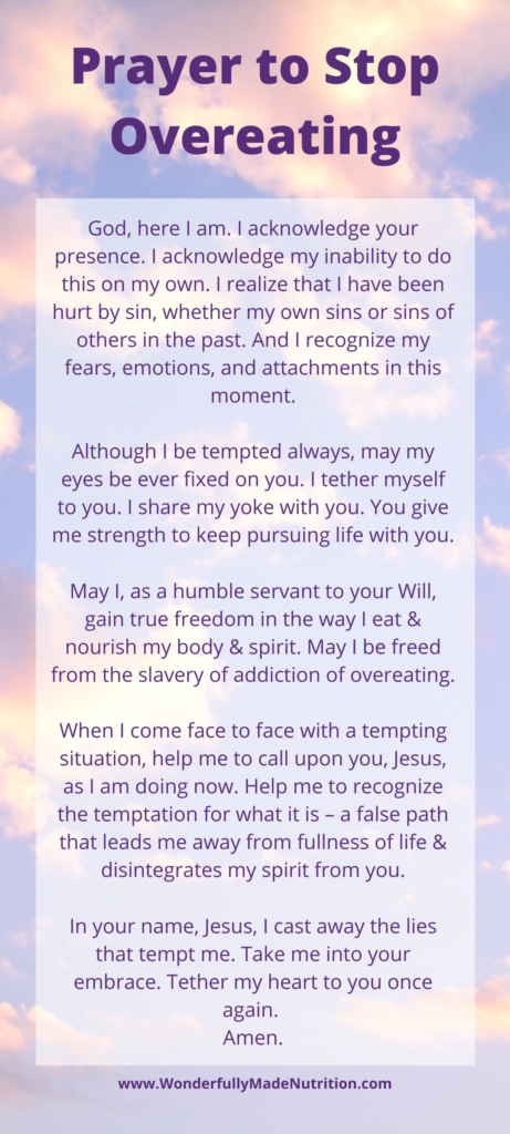 Prayer to Stop Overeating