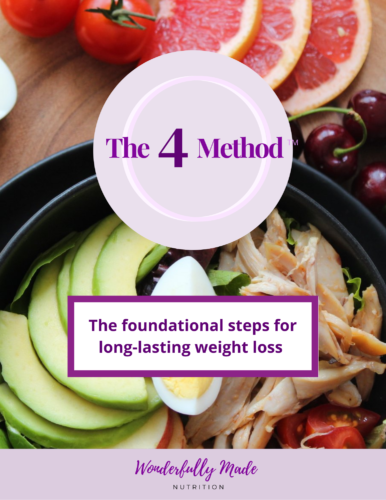 Free guide: the first step of the 4 Method-- for balancing meals with Protein + Fat + Fiber
