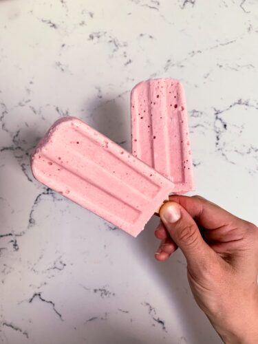 strawberry lime cheesecake low carb popsicles